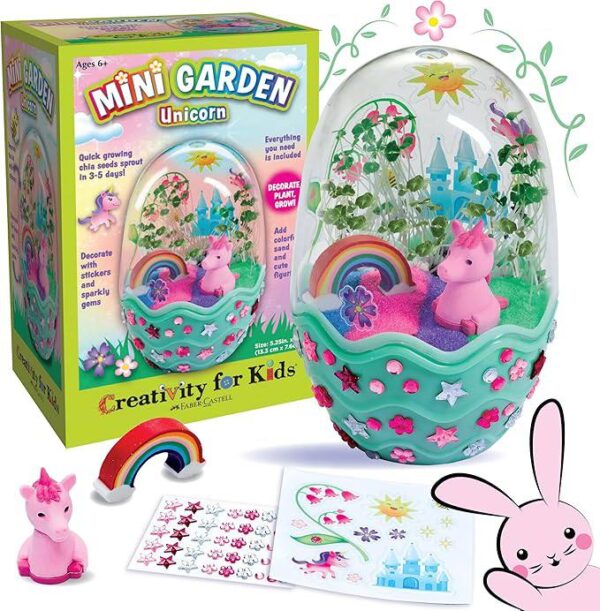 Creativity for Kids Mini Garden: Magical Unicorn Terrarium Kit - Unicorn Gifts for Girls, Kids Crafts and Unicorn Toys Ages 6-8+,Unique Gifts for Kids