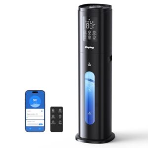 Humidifiers for Bedroom Large Room Humidifiers for Home,7L/1.85Gal Large Humidifier with Smart App & Remote Control, 4 Mist Levels Cool Mist Humidifiers Black