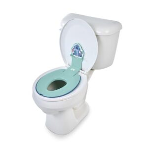 Bright Starts Disney Baby Stitch Flip & Sit Potty Training Seat, Attaches to Toilet Securely, Space Saving Design Fits Most Toilets, Easy to Clean