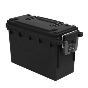 Sheffield Ammo Box Made in USA, Stackable Lockable Ammo Storage Box, Black