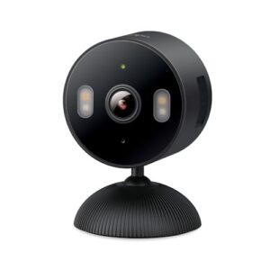 Tapo 1080p Indoor/Outdoor Security Camera - Free Person/Motion/Baby Cry Detection, Color Night Vision, IP65 Weatherproof, SD/Cloud Storage, Works w/Alexa & Google Home HybridCam, Black