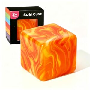 Fidget Toys Squishy Stress Cube, Swirl Stress Balls for Kids Adults Squishies Stress Relief, Ice Squishy Cube Sugar Balls, Sensory Toys for Kids with Autism, Fidgets for Classroom Prize Toys