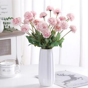 White Glossy Ceramic Vase 7.3 Inch Minimalist Nordic Home Decor Gift
