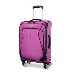 American Tourister 4 KIX 3.0 Carry-On Softside Expandable Luggage with 4 Spinner Wheels, Hyper Violet