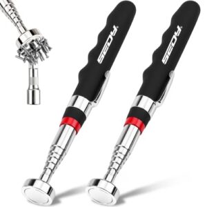 2-Pack Telescoping Magnetic Pickup Tool, 40 lb Pull Force, 30-Inch Extendable Magnetic Grabber Stick with Non-Slip Handle for Automotive Repair, Garage and Retrieving Screws, Nuts, Bolts and Nails