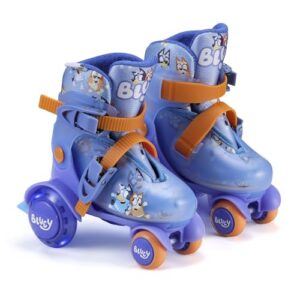 Bluey - Kids Adjustable Roller Skates with Light-Up Wheels and Lined Boot