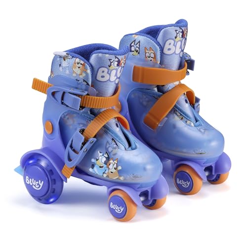 Bluey - Kids Adjustable Roller Skates with Light-Up Wheels and Lined Boot