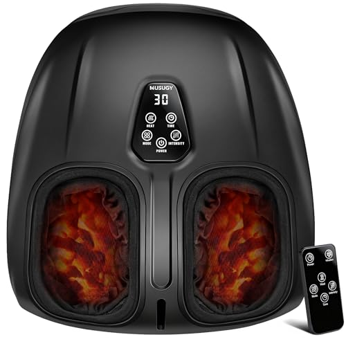 Musugy Foot Massager with Heat and Compression 2026 Upgraded Shiatsu Style