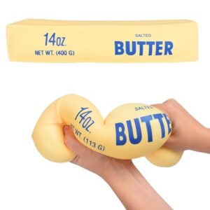 Toymendous Squeeze Butter, Jumbo Squishy Stress Toy, Children Ages 3+, 10.5 inches Long, Stretch & Squish