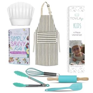 Tovla Jr. Kids' Cooking Gift Set- Inspire Little Chefs with Apron, Chef Hat, Cookbook, and Utensils!