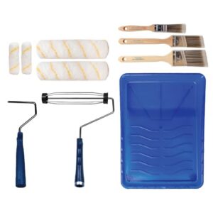Pro Grade Paint Roller Kit, Paint Brushes, 4" & 9" Roller Covers for Walls