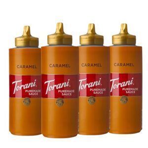 Torani Puremade Sauce, Caramel, 16.5 Ounces(Pack of 4)