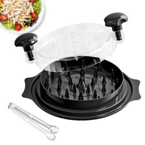 KicthMap Chicken Shredder Tool Twist 9.84in Large Chicken Shredder with Clip Visible Meat Shredde Machine BPA Free Ergonomic Handle Manual Meat Suitable for Chickens Pork Beef ect (Black)