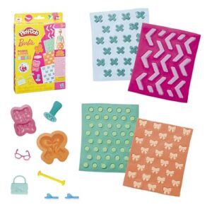 Play-Doh Barbie Pearls and Bows Accessory Pack, 4 Refill Pattern Sheets of Modeling Compound, 8 Fashion Accessories, Kids Arts and Crafts for Ages 5+