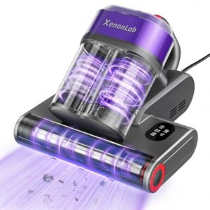 XenonLab Mattress Vacuum Cleaner, 18000Pa Bed Vacuum Cleaner, 275nm UV-C Light & Ultrasonic 140°F Heat with High-Speed Deep Tapping, Versatile Handheld Vacuum for Bed, Sofa, Couch, Crib(Corded)