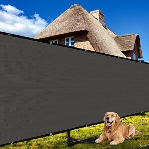 Shade&Beyond 3' X 10' Fence Privacy Screen Heavy Duty 170 GSM Fencing Mesh Shade Net Cover for Wall Garden Back Yard Outdoor Home Decoration, Dark Gray