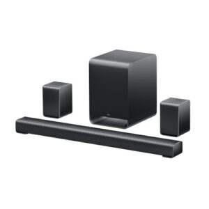 TCL S65K S Series 5.1 Channel Soundbar System with Dolby Atmos, DTS:X, Wireless Subwoofer, Wireless Surround Speakers, Bluetooth Music Streaming, and AI Sonic Auto Room Calibration