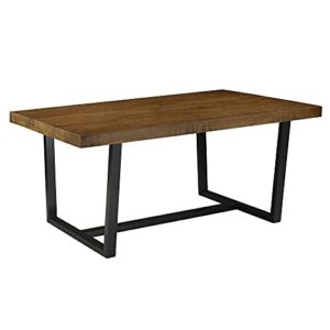 Walker Edison Durango Distressed Solid Wood Dining Table, 72 Inch, Rustic Oak