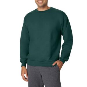 Hanes Men's Ultimate Cotton Heavyweight, Deep Forest, Large