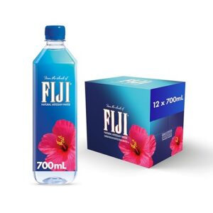 FIJI Natural Artesian Bottled Water 700mL / 23.7 Fl Ounce (Pack of 12) - 100% Natural Electrolytes