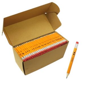 SKKSTATIONERY 400 pcs Half Pencils with Eraser Tops