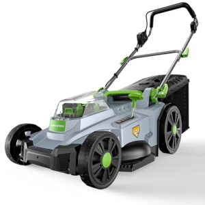 17" Cordless Lawn Mower, 40V Electric Lawnmower for Garden/Patio/Yard