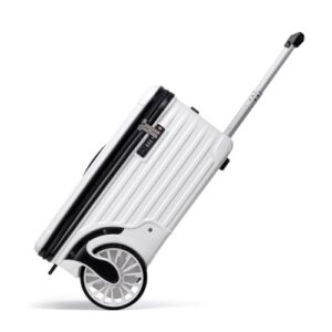 ROPLUS Extra Large Wheels Carry On Luggage Hard Shell Suitcase Top Opening Hardside Frame Travel Luggage with TSA Lock (White, 21-Inch)