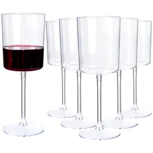 YOUBET 36Pack Plastic Wine Glasses - 10 oz Clear Disposable Wine Cups