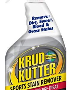 Krud Kutter Sports Stain Remover Laundry Pre Treat Spray, 22 oz, Removes Grass, Dirt and Sweat Stains from Athletic Clothing, Prewash Treatment for Uniforms, Activewear and Fabric