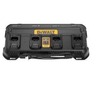 DEWALT Battery Charger 12V MAX, 20V MAX, FLEXVOLT 20V/60V MAX, 4 Amp, Fast Charger, Multiport Simultaneous Charging Station (DCB1404)