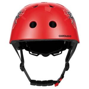 Odoland Kid's Bike Helmet Adjustable Fits 48-54cm for Boy & Girl Age 3-8