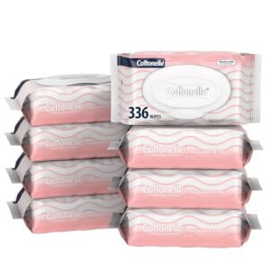 Cottonelle Fragrance Free Flushable Wipes, 8 Packs, 42 Wipes per Pack