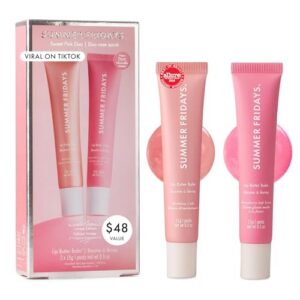 Summer Fridays Tinted Lip Butter Balm Sweet Pink Duo Gift Set (2 Ct)