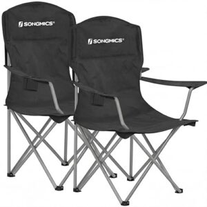 SONGMICS Set of 2 Folding Camping Chairs, Max. Load Capacity 330 lb
