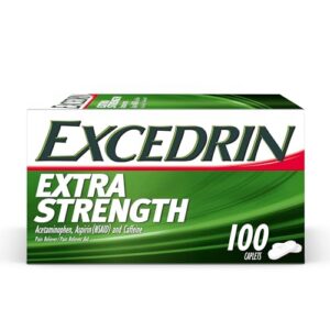 Excedrin Extra Strength Caplets for Headache Pain Relief, 100 count