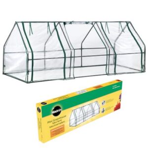 Miracle-Gro Greenhouse, Quick Snap Assembly, Clear, 3'x8'x3'