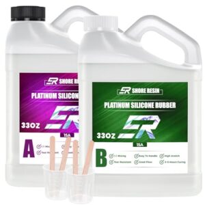 SHORE RESIN Silicone Mold Making Kit 66 oz, 15A Platinum Silicone Rubber
