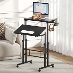 DUMOS Rolling Standing Desk, Sit Stand Desk, Computer Cart
