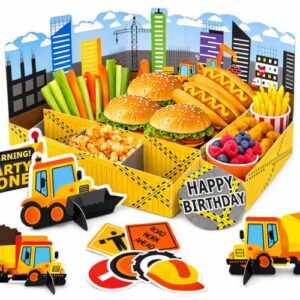 HonuGoGo Construction Birthday Party Supplies, 13 Pc Table Decorations Kit