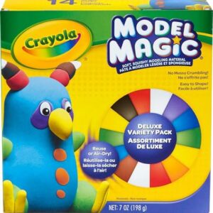 Crayola Model Magic Deluxe Variety Pack (14ct), Kids Air Dry Clay, 7oz, Bulk Modeling Clay Alternative, Gift for Kids, Ages 4+
