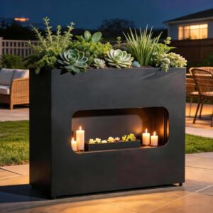 Turviaspact Metal Outdoor Planter Box 36INx12INx28IN