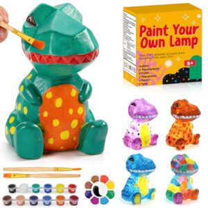 AluAbi Dinosaur Painting Kit - DIY Night Light for Kids 6-12, Gift