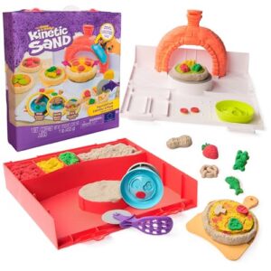 Kinetic Sand SquishPizza Playset, Moldable Play Sand Sensory Toys, Ages 5+