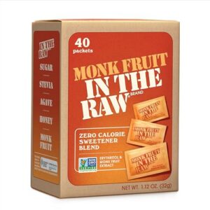 Monk Fruit In The Raw, Sweetener Packets, 40 Ct
