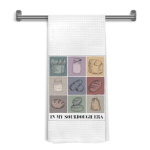 WDSFHYJK Bakers Gifts for Sourdough Kitchen Towels, Baking Lover Gifts, in My Sourdough Era Decorative Hand Tea & Dish Towels for Bakery Kitchen, 16x24 Inch