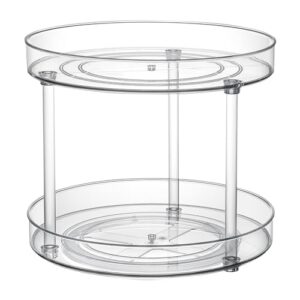 Clear Lazy Susan Turntable Organizer, Rotating Spice Rack Kitchen Pantry Organization and Storage, Medicine Cabinet Organizer, Cosmetic Makeup Organizer for Vanity, Perfume, Bathroom, Refrigerator