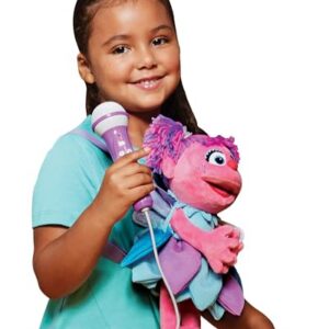Singing Machine Karaoke Plush Sesame Street Toys (Abby Caddaby Plush Toy) - Adjustable Carrying Straps - Sing-Along Built-in Real Working Microphone & Speaker with Record & Playback Function