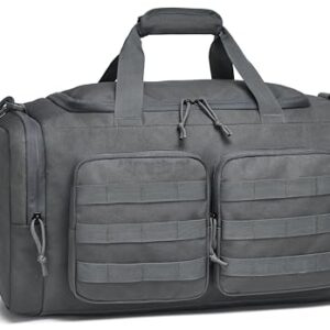 Wotony Tactical Duffle Bag for Men, Duffle Bag for Gym, Travel - Military Weekender Workout Molle Bag (Dark gray, 35L)
