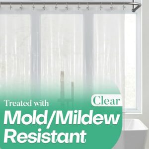 Mrs Awesome Clear Shower Curtain Liner with 3 Magnets, 72x72