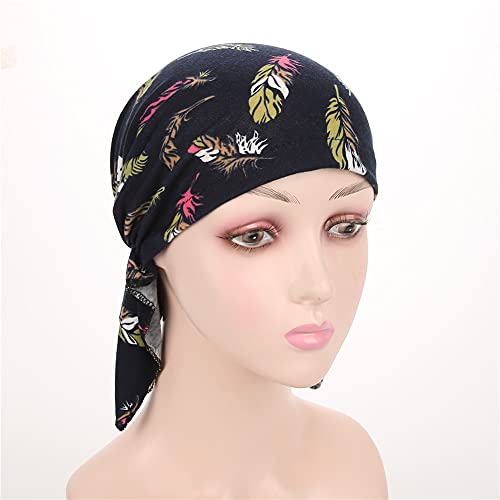 beauty YFJH Women Printed Cotton Sleep Turban, Chemo Beanie for Hair Loss - Image 3